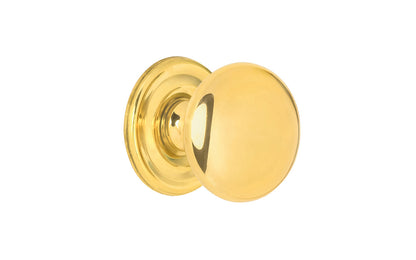 Vintage-style Hardware · Classic & traditional solid core unlacquered solid brass cabinet knob. 3/4" diameter knob. Made of a quality solid brass core, this stylish knob has a smooth & weighty feel & comes with an optional rosette backplate piece. Non-lacquered brass (the unlacquered brass will patina over time).