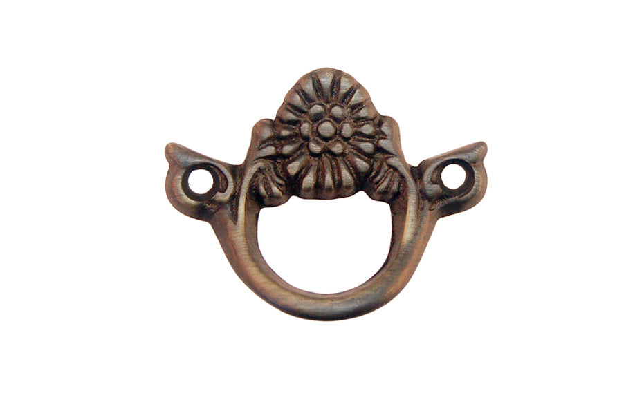 Vintage-style Hardware · Traditional & classic finger-pull piece made of solid brass material. The plate measures 1/8" in thickness for durability. This finger-pull plate will certainly add an attractive style to your cabinets, drawers, & furniture. Antique brass finish
