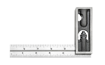 Starrett Inch Reading Double Square is very popular with machinists, toolmakers, & patternmakers. The sliding blades are adjustable making it practical for a wide variety of uses. The faces of the head are ground square. 6" Size. Model 13C. EDP 50111. Made in USA. 049659501117