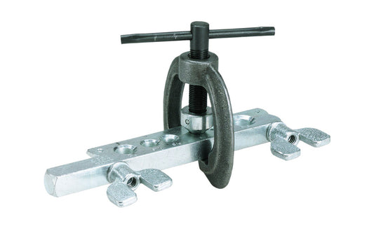 This General Tools Flaring Tool is ideal for flaring copper, aluminum & thin-wall tubing to make fittings leak-proof. Forms 45° flares in seven common NPT pipe sizes. For  3/16",  1/4",  5/16",  3/8",  7/16",  1/2",  &  5/8"  NPT pipe. Model No. 151. 038728140081. General Tools Standard Flaring Tool ~ 038728140081