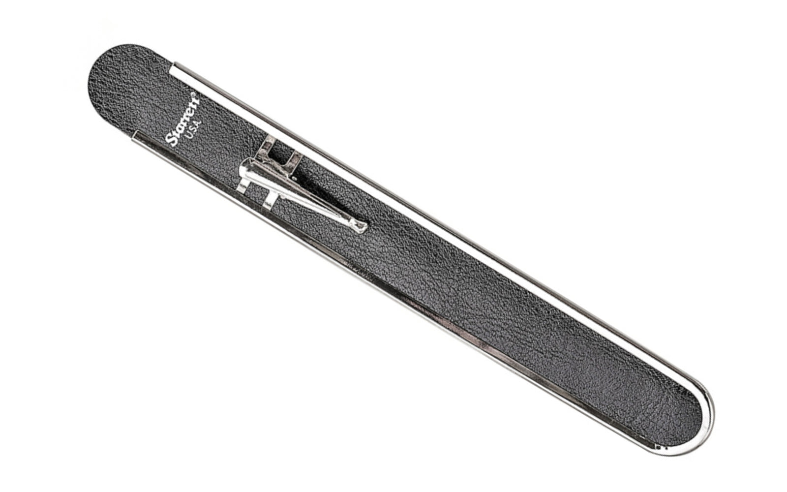 The Starrett vinyl case with clip for 1/2" (12.7mm) Wide Rules. Metal-bound edges.  Made in USA. EDP 55433. 049659554335