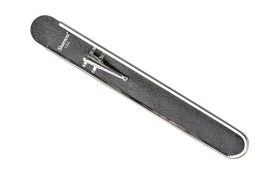 The Starrett vinyl case with clip for 1/2" (12.7mm) Wide Rules. Metal-bound edges.  Made in USA. EDP 55433. 049659554335