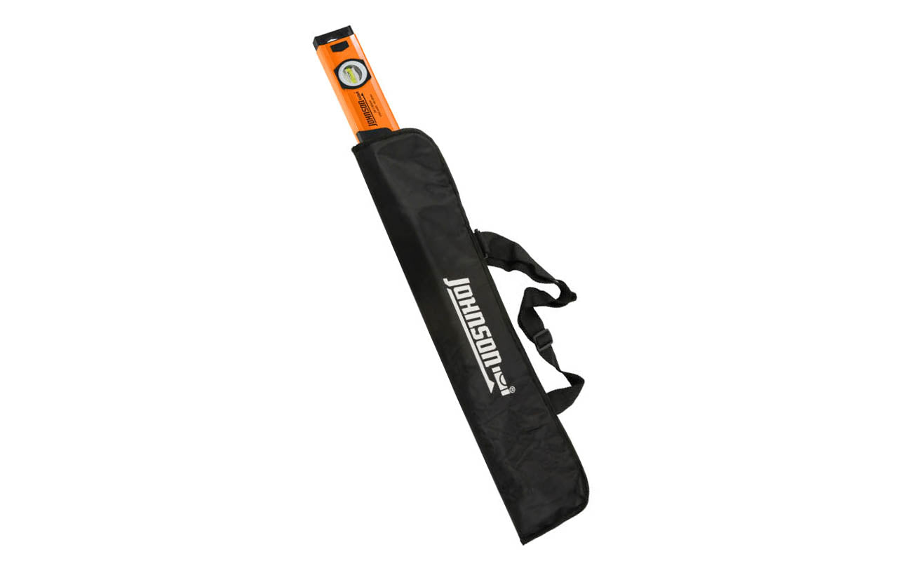 Johnson Level Digital Box Level with Bag ~ 1760-2400 - 24" long level. High accuracy +0.1° at 0°/90°. Includes soft carrying bag for level. Dust proof & water resistant. 049448176021. Rigid box frame resists deflection & twist. Angle inclination measurement (degrees, percent, in/ft (fractional), in/ft (decimal), mm/m)