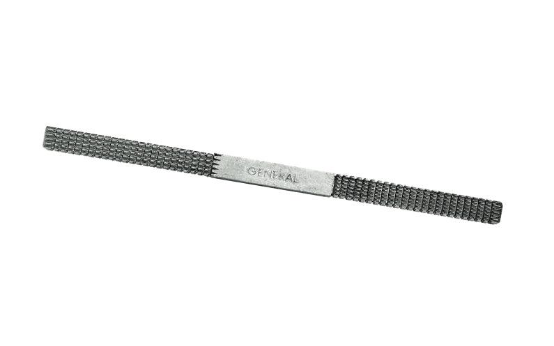 General Tools Thread Repair File is ideal for restoring damaged external threads on studs, bolts, screws, plumbing pipe & pipe fittings. 11, 12, 13, 14, 16, 18, 20, 24 Pitches. Model No. 177-1. Made of carbon steel, black oxide-finished to prevent rust. Can be used to restore rusted or corroded fasteners. 038728312365