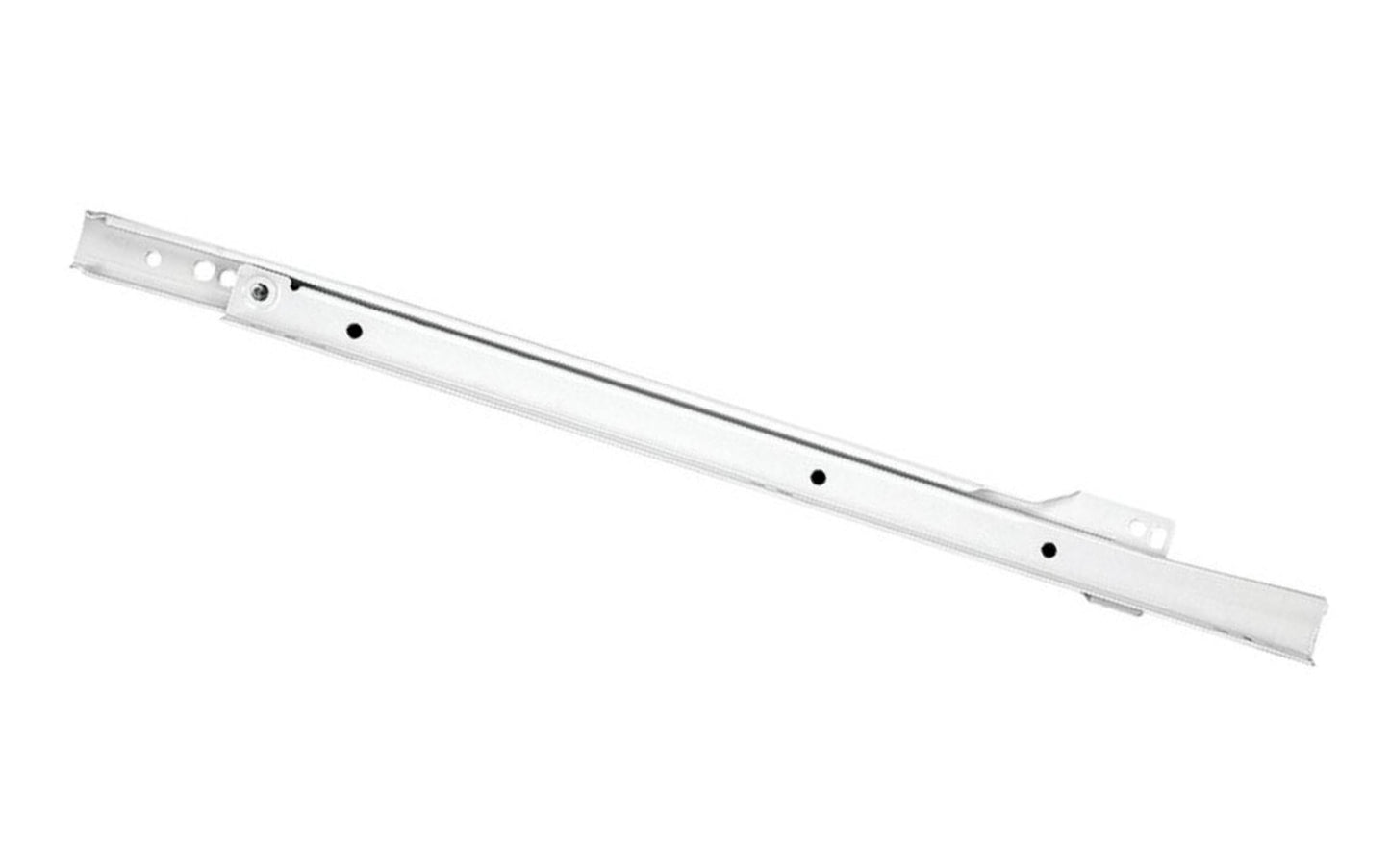The Knape & Vogt 1805 Series is a 75 lb. class, 3/4 extension epoxy-coated roller slide features a self-close design to hold drawer in a closed position, a 32mm hole pattern & lift-out disconnect for easy removal from the cabinet. 22" long drawer slide. KV Model 1805RP WH 550. 029274354091