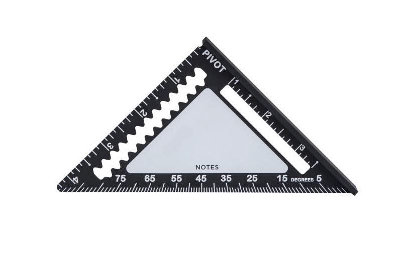 Johnson Level Model 1904-0450. Solid aluminum body with CNC machined edges for greater accuracy & durability. EZ Read laser etched high visible graduations & numbers. 1/4" & 3/8" dual heel sizes for quick & easy marking. Anti-glare protective coating. 2x4 board dimension markers. Johnson finish square. 049448904044