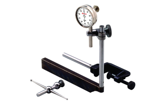 The Starrett 196 Universal Back Plunger Dial Indicator features graduations to .001" and 0.02mm that handle by far the majority of jobs. Shank diameter is 1/4" (6.3mm).