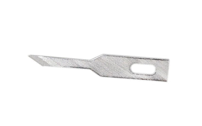 Excel #6 Stencil Edge Blades - 5 Pack. Great for on paper, card-stock, stencils, film, photographs, tape, plastic, cork, wood, vinyl, cloth, leather, cardboard, foam boards & most other light-weight crafting. Fits K1, K3, K17, K18, K26, K30, & K71 handles. Made by Excel Blades.  Made in USA.