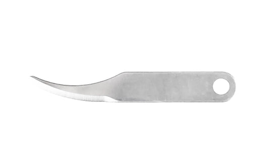 Excel Convex Carving Blades - 2 Pack. Made of sharp high carbon steel. Great for use on board, linoleum, foam core, plastic, cardboard, plaster cast, cork, metal, stone, wood, balsa wood, rubber, wax, clay, etc. Fits Excel Blades K7 Carving Knife. Made by Excel Blades. Model 20107.  Made in USA. 
