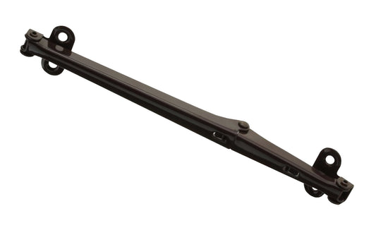 A spring loaded drop leaf support designed to hold up or release down shelves or a drop leaf table. Adds strength & stability to table leaves or shelves. 10" overall length. Spring loaded & made of steel material with a dark finish. 70 lbs safe working load rating. National Hardware Model No. N249-250. 038613249257