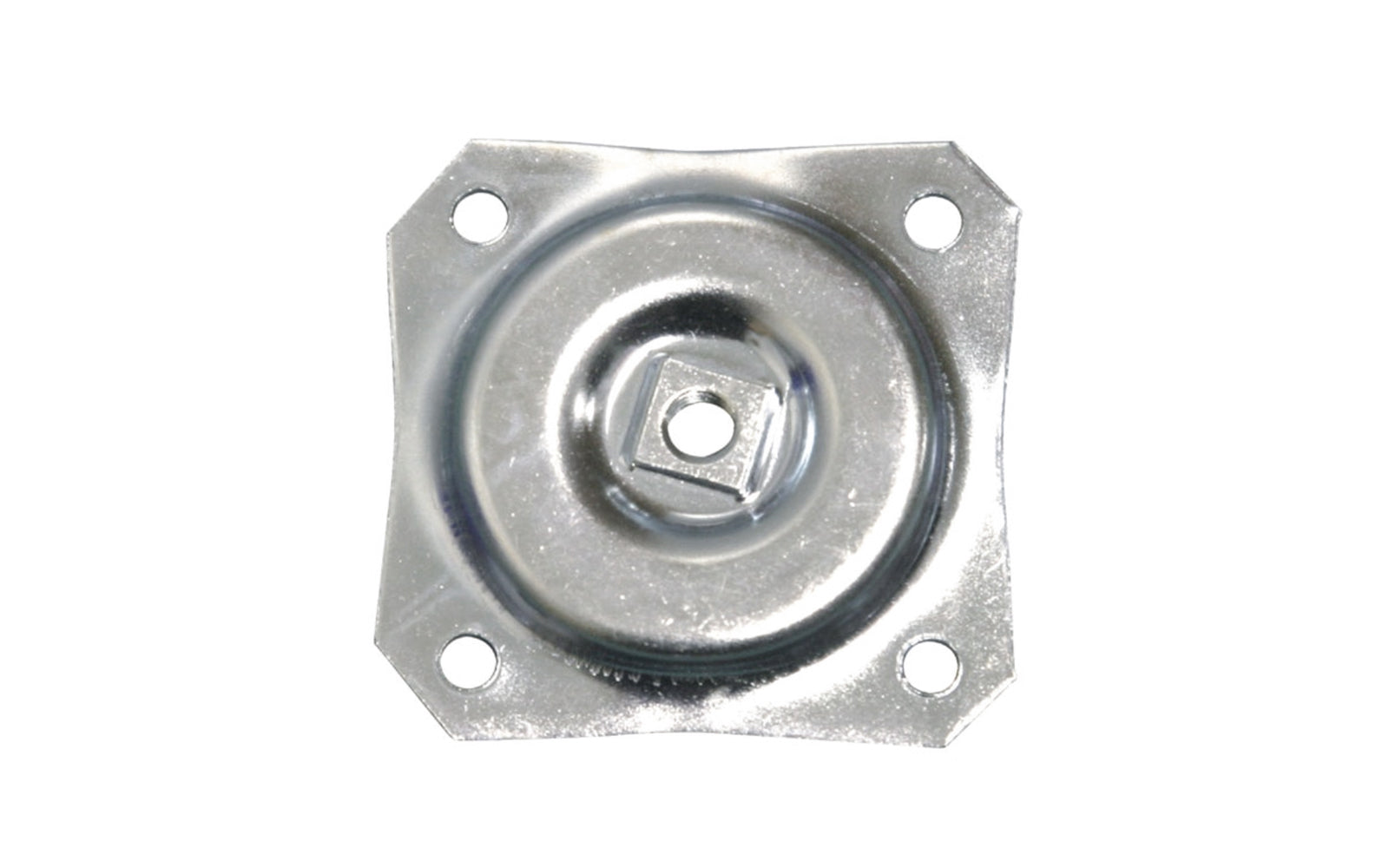 This straight top plate for furniture hardware allows for attaching wooden table legs & bun feet to furniture. Great for building from scratch, or restoring an old favorite. Heavy-gauge non-rust steel. 5/16"-18 TPI center hole. Includes four screws. One plate in pack. Made by Waddell Mfg. Model 2751. 038453027510