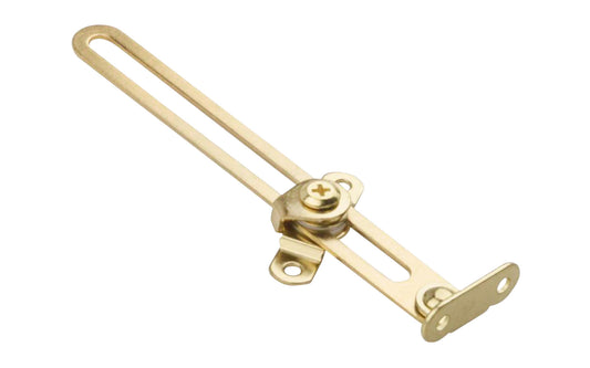 Friction lid support is designed to support lids on boxes & chests at least 3-1/4" deep. Can be mounted on left or right side. Tension can be adjusted to hold the lid in any position & to help prevent slamming. Made of steel material with a brass finish. One support. National Hardware Model No. N208-637. 038613208636