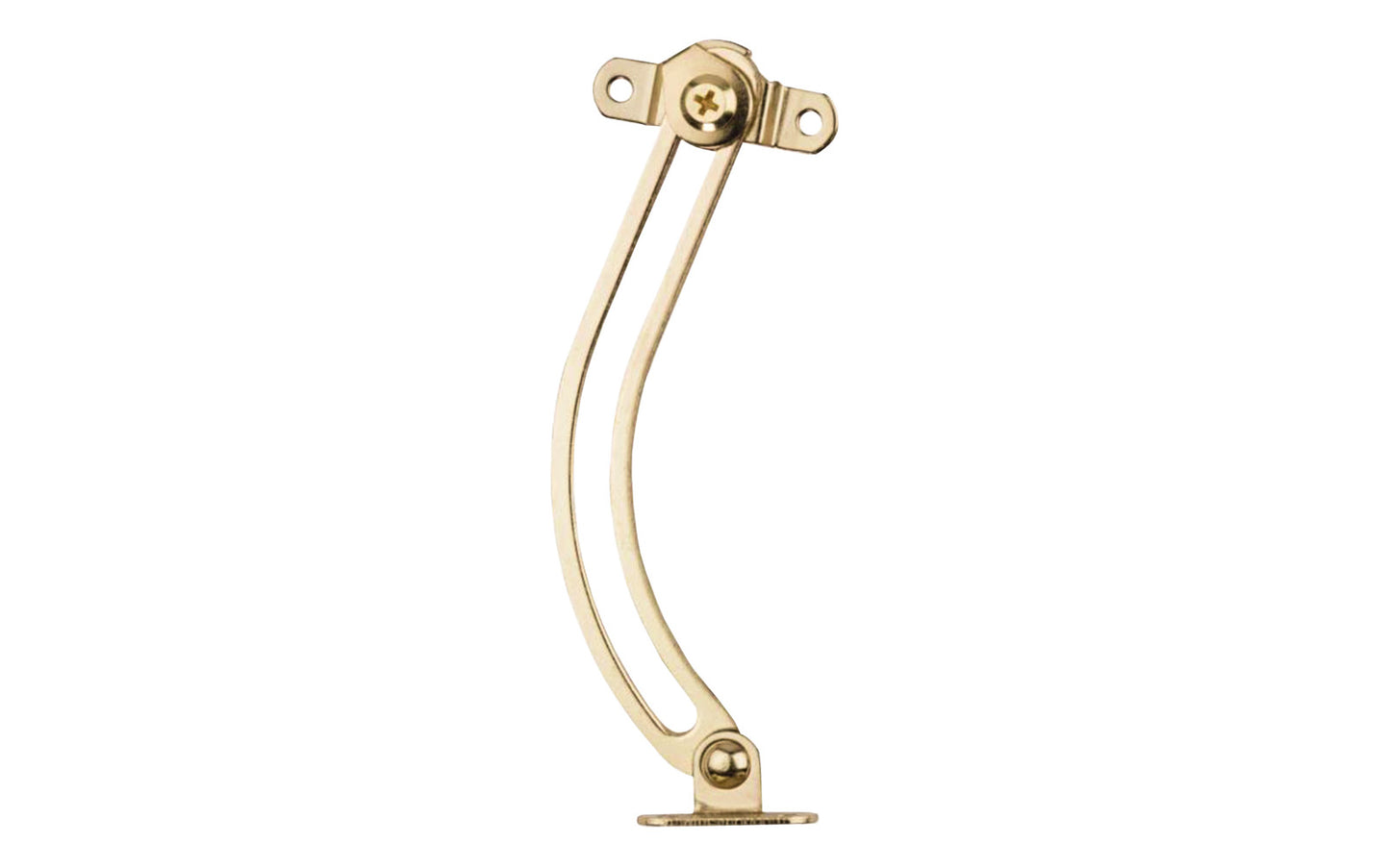 This friction lid support is designed to support lids on boxes & chests at least 2-1/2" deep. Designed for left side mounting. Tension can be adjusted to hold the lid in any position & to help prevent slamming. Made of steel material with a brass finish. One support. National Hardware Model No. N208-645. 038613208643