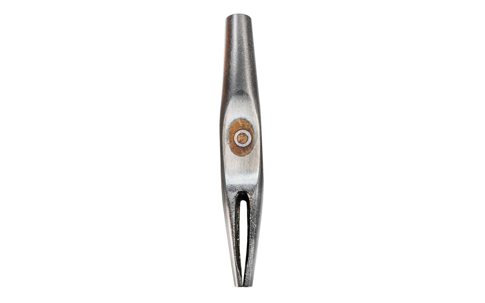 Made in USA · Models No. 222 ~ Split-head magnetic tack hammer made by C.S. Osborne. Forged steel material - One hammer-end has a permanent magnetic embedded - Split End helps when working with small brads, tacks, & nails. A great hammer for leatherwork, furniture & upholstery work - 096685556012 - Polished split-head
