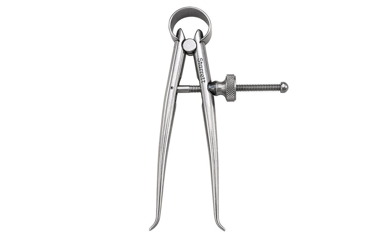 Starrett 3" Toolmakers Inside Caliper ~ 274-3. Designed for toolmakers and all good mechanics who require finer adjustment and better balance so a more sensitive feel can be obtained. Fulcrum stud is hardened. EDP Model 51301. Made in USA.