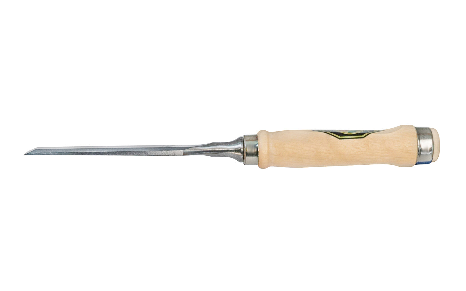 Made in Germany ~ Two Cherries · 1001 series ~ high carbon steel ~ Tempered to Rc61 Rockwell ~ Varnished flat Hornbeam handle - Stechbeitel - Firmer Chisel - short length, light pattern, bevelled edges, Flat hornbeam handle - bevel edge - steel ferrule ~ Use with mallets - 35 mm - 35MM Wide - 4016649101806 - 1001/035