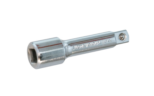 3" Socket Extension 3/8" Dr. Chrome Vanadium Steel.  Made in Japan. Center Sockets. Made in Japan. 3" length extension. 3/8" drive