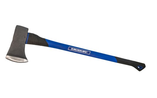 Vaughan Model SB3.5MXF. 3-1/2 lb. Vaughan single bit axe is good for everyday use. Works for splitting firewood & or just general purpose chopping. 5" long cutting blade with fiberglass handle & rubber grip. 093848593094. Vaughan Fiberglass Ax. 34" long