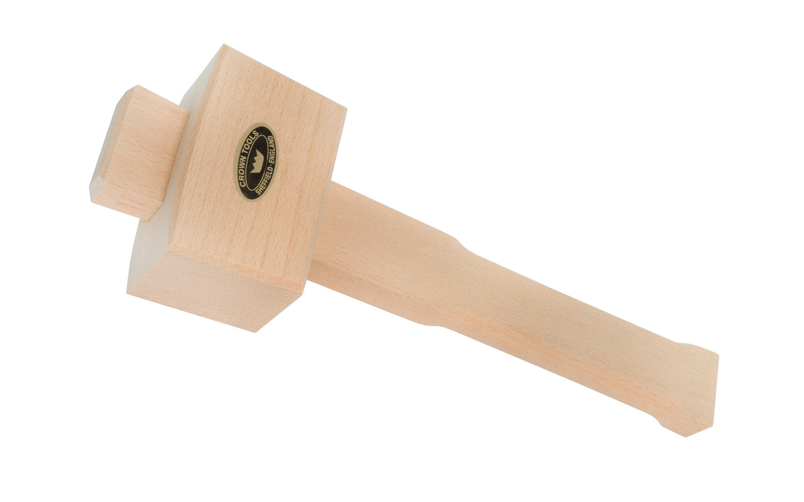 3-1/2" Miniature Beechwood mallet made by Crown Tools in England. Model 105M. High quality mallet is very sturdy & durable. Manufactured from the finest kiln dried Beech. Great for woodworking applications, chisel work, cabinet making, boat building, & other uses. Handle is not lacquered. Made in Sheffield, England. 