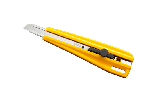This Olfa "300" Utility Knife - 9 mm blade is for detailed projects requiring a little more stability than a standard knife. This 9 mm (3/8") precision blade is constructed to deliver more cutting power on tougher materials while maintaining precision. Tool-free blade change. 091511100136. Olfa Model 300. Made in Japan