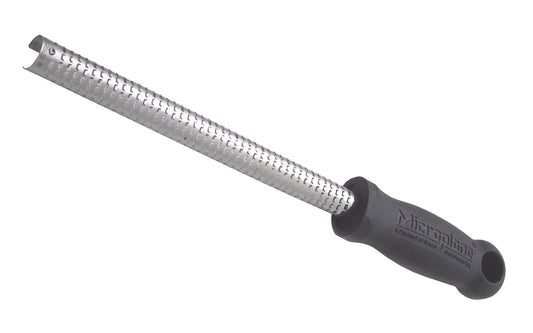 Made in USA - Microplane round blade with Handle - Model 30011 - Wood shaving - This Microplane round rasp with handle is used to enlarge holes & shape inside curves, but cuts much faster & leave a smoother finish than any similar tools. Made from hardened stainless steel - Surform - Grater - 5/8" diameter - Round