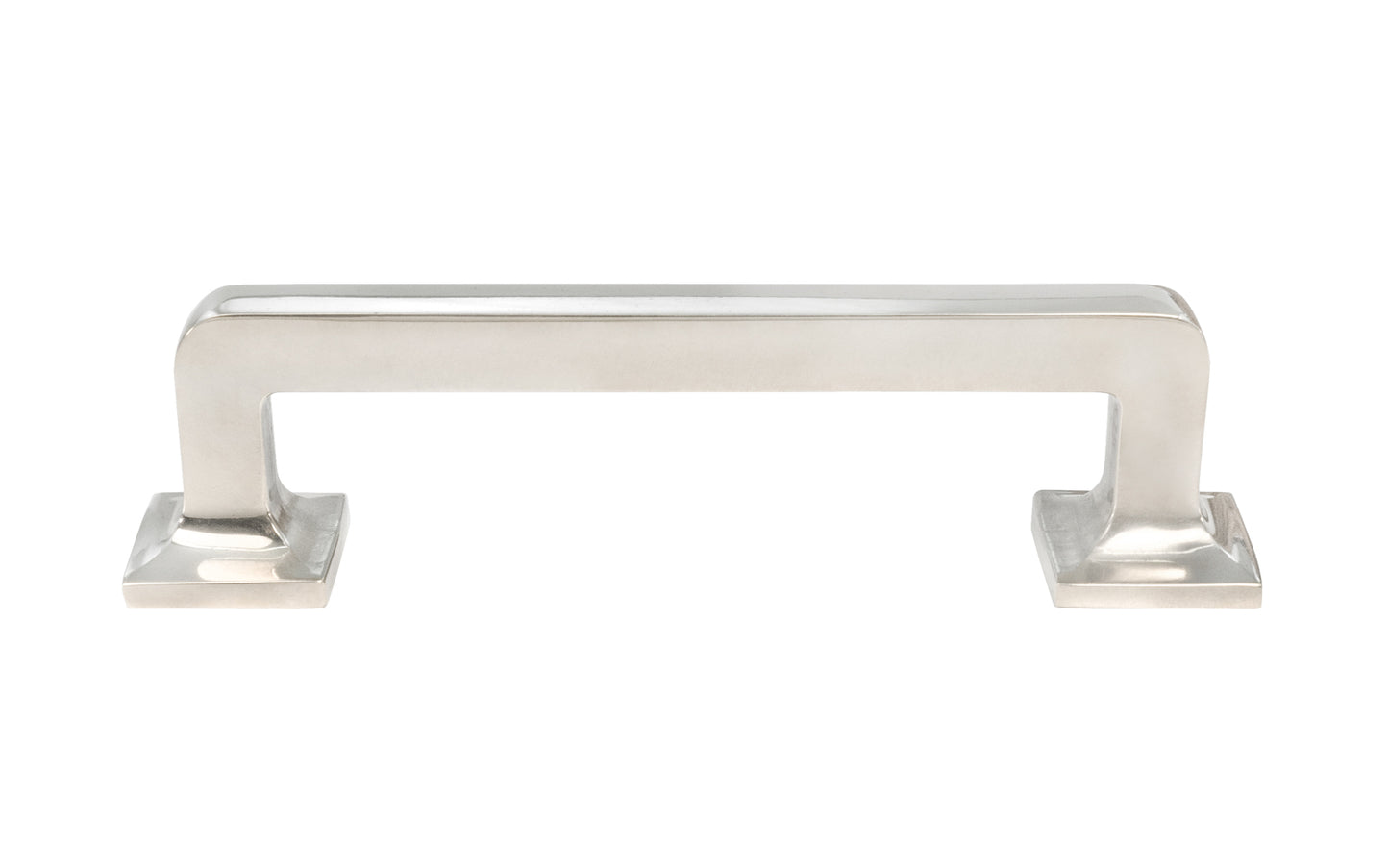 Vintage-style Hardware · Arts & Crafts Style Solid Brass Handle ~ 4" On Centers. Traditional & classic Arts & Crafts style ~ Made of high quality solid brass ~ 4" spacing of screw holes ~ May be mounted horizontally or vertically. Arts and Crafts Style Solid Brass Handle. Polished Nickel finish