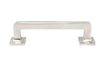 Vintage-style Hardware · Arts & Crafts Style Solid Brass Handle ~ 4" On Centers. Traditional & classic Arts & Crafts style ~ Made of high quality solid brass ~ 4" spacing of screw holes ~ May be mounted horizontally or vertically. Arts and Crafts Style Solid Brass Handle. Polished Nickel finish