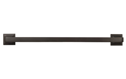 Vintage-style Hardware · Traditional Arts & Crafts style Large Solid Brass Handle ~ 8" On Centers. Made of high quality solid brass ~ 8" spacing of screw holes ~ May be mounted horizontally or vertically. Traditional Arts and Crafts style. Square bases. Oil Rubbed Bronze Finish