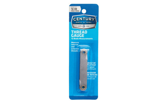 SAE standard Screw Pitch Thread Gauge. Pitch Gauge measures threads per inch & cuts exactly to your preference. 12 blades. Measure internal & external threads. Strong, durable & easy to use gage.   Made in Japan.