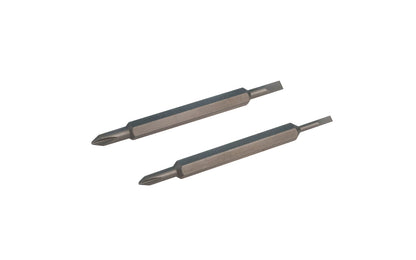 Lutz 4-in-1 Pocket Mini Screwdriver. Includes #0 & #000 phillips bits & 1/16" & 3/32" slotted bits. Pen size screwdriver. Tough hard plastic body. Pocket clip attached. 052427240088