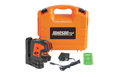 Model No. 40-6681 · Cross-line with 180° coverage on the horizontal beam ~ GreenBrite Technology - 400% more visible than red lasers. Magnetic base. Pendulum lock protects laser during transport. P54 dust & water resistant construction. With battery pack.  049448066810