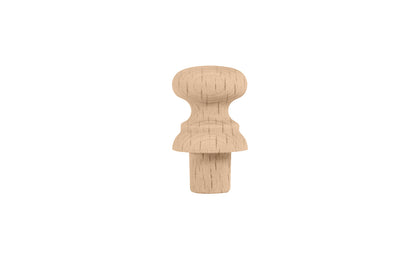 Traditional & Classic Small Shaker Beech Knob with Tenon. Made of unfinished solid beech wood, these wood knobs have a smooth & attractive look & feel. Wooden shaker knob for cabinets, drawers, & furniture. Old style Beechwood Shaker Knob. Wood Shaker Cabinet Knob. 11/16" diameter size knob.