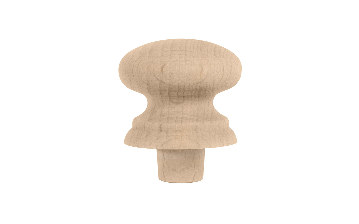 Traditional & Classic Shaker Beech Knob with Tenon. Made of unfinished solid beech wood, these wood knobs have a smooth & attractive look & feel. Wooden shaker knob for cabinets, drawers, & furniture. Old style Beechwood Shaker Knob. Wood Shaker Cabinet Knob. 1-3/8" diameter size knob.