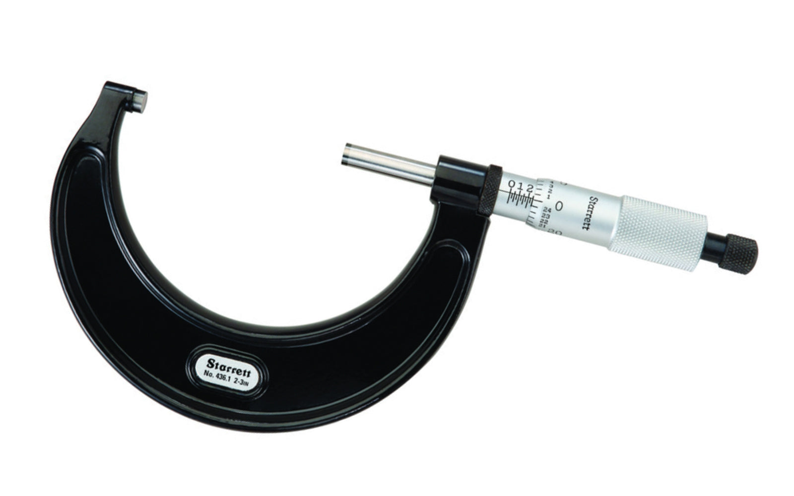 Starrett 436.1XRL-3 Outside Micrometer. Starrett 436.1 Outside Micrometer features ratchet stop, lock nut, and carbide face, and .001" Grad, Ratchet Stop, Lock Nut, Carbide Faces. EDP 68011. 436.1XRL-3
