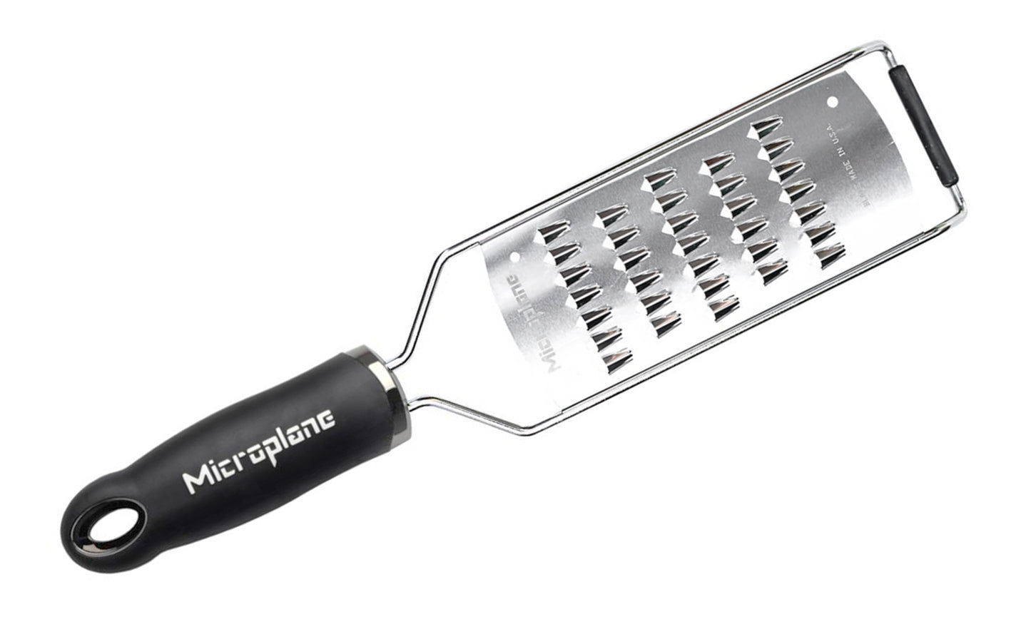 Made in USA - Blade made in USA - For cutting zucchini, carrots, cucumber, radishes, beets, & other vegetables into thin matchsticks - Non-slip grip - Dishwasher safe - Sharp blade made from stainless steel - 18/8 grade - Ergonomic handle ~ No-slip base - Microplane Gourmet Series - Gourmet Julienne Grater - 45003