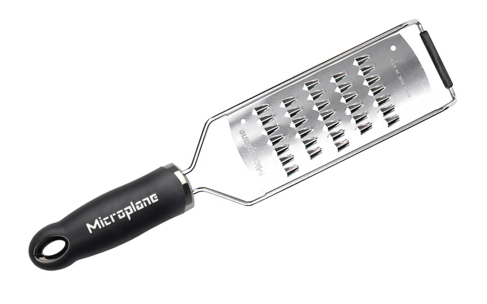 Made in USA - Blade made in USA - For cutting zucchini, carrots, cucumber, radishes, beets, & other vegetables into thin matchsticks - Non-slip grip - Dishwasher safe - Sharp blade made from stainless steel - 18/8 grade - Ergonomic handle ~ No-slip base - Microplane Gourmet Series - Gourmet Julienne Grater - 45003