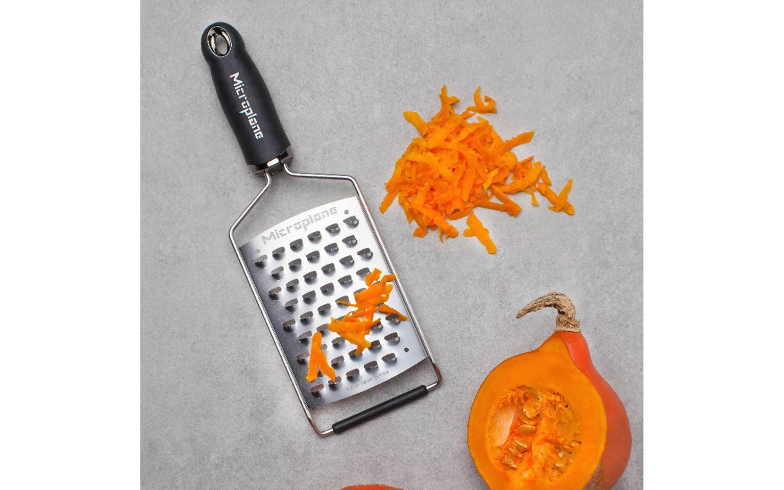 Made in USA - Blade made in USA - Great for Apples, Cabbage, Carrots, Hard & Soft Cheeses, Pumpkin, Onions, & Zucchini - Non-slip grip - Dishwasher safe - Razor-sharp blade made from stainless steel - 18/8 grade - 4" wide blade ~ No-slip base - Gourmet Series Ultra Coarse Grater - non-skid foot - 45011 - Comfort Handle - 098399450117