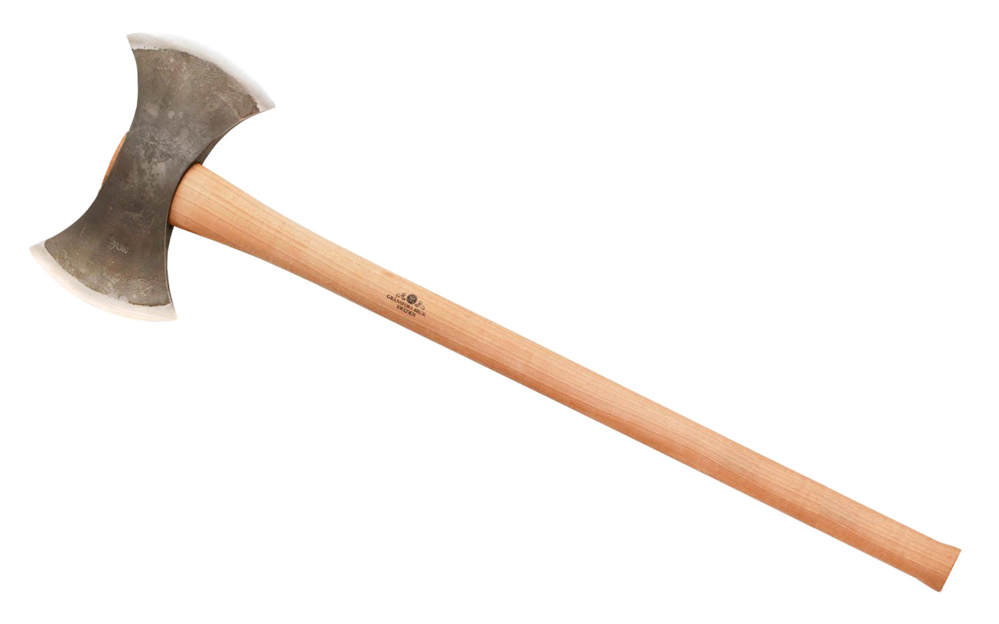Gransfors Bruk Double Bit Working Axe ~ Made in Gränsfors, Sweden · No. 490-2 Model ~ Made of high quality Swedish steel ~ Hand-forged with excellent craftsmanship ~ Razor-sharp edge ~ Since 1902