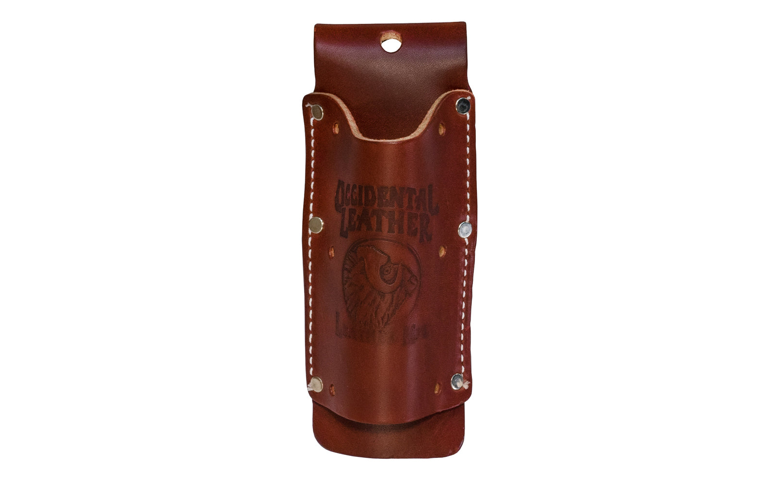 Occidental Leather Single Snip Holder Holster ~ 5028 - Model 5028 - Fits up to a 3" work belt - Snip Holder - 3" projection - Riveted - Holster - Hand Made - 759244084207 - Leather - Occidental Holder - Occidental Leather Metal Snip Holder - Tool Holder - Snip Holster - Wiss Snip Holster - Tin Snip Holder - Single Snip