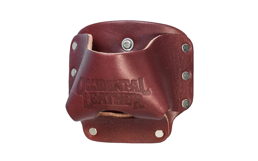 Made in USA - Model No. 5046 - Occidental Leather clip-on tape holster that withstands the test of time, use & abuse of field applications. Holds a 35' "Fat Max" tape measure. Extra long & wide clip that refuses to bail  - High Quality - Large Tape Holder - Riveted - Tape Holster - Hand Made - 759244217209 - Leather 