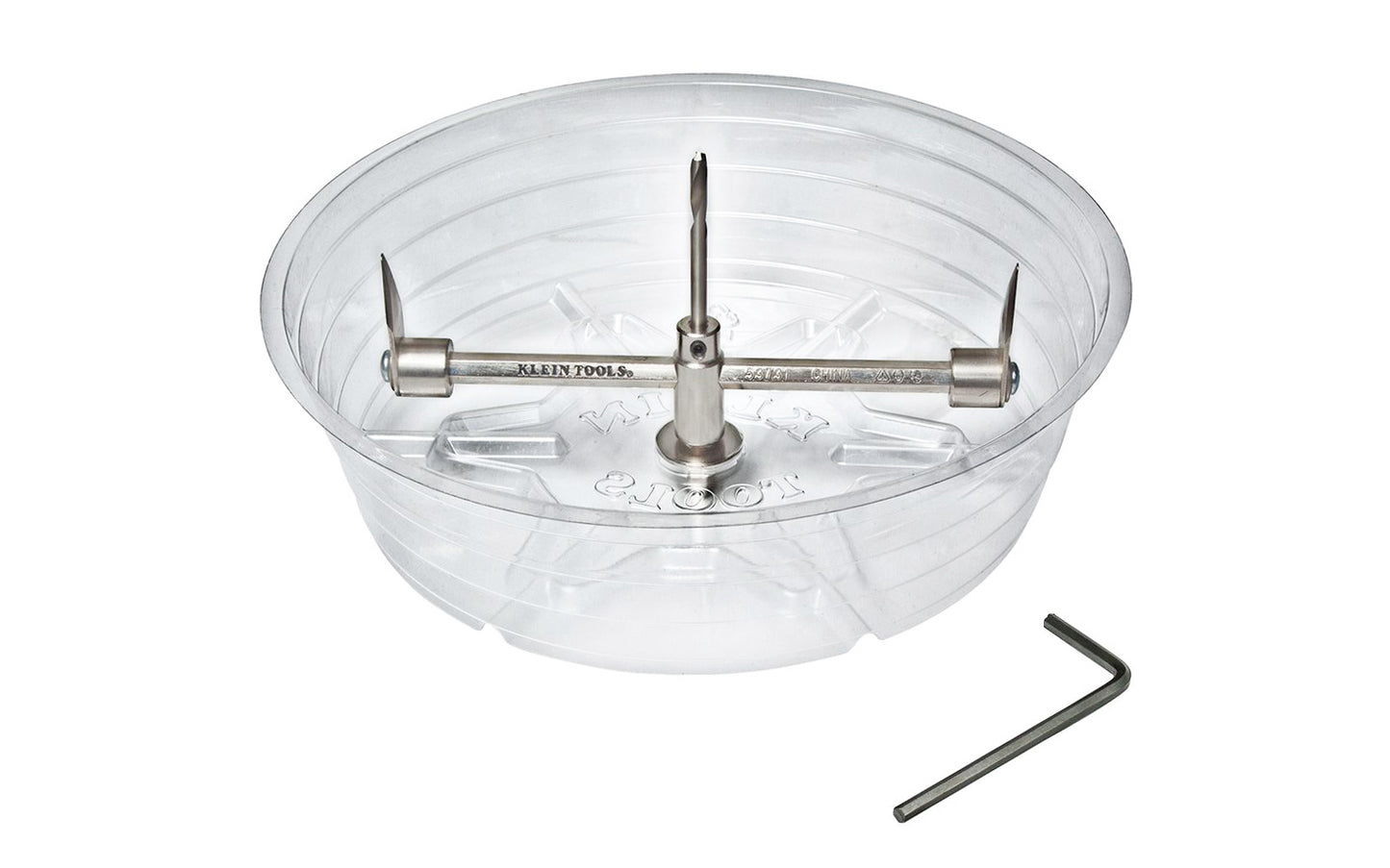 Adjustable Hole saw from Klein Tools quickly & smoothly cuts clean holes in drywall & ceiling tiles. Applications include can lights, speaker holes & sprinkler systems. Blades adjust to cut holes from 2" (51 mm) to 7" (178 mm) in diameter. Fits most 3/8" & 1/2" drill chucks. Klein Tools Adjustable Hole Saw Model 53731 ~ 092644537318