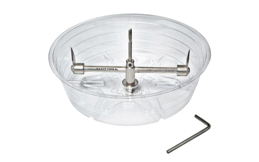 Adjustable Hole saw from Klein Tools quickly & smoothly cuts clean holes in drywall & ceiling tiles. Applications include can lights, speaker holes & sprinkler systems. Blades adjust to cut holes from 2" (51 mm) to 7" (178 mm) in diameter. Fits most 3/8" & 1/2" drill chucks. Klein Tools Adjustable Hole Saw Model 53731 ~ 092644537318