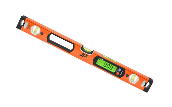 Johnson Level Model 5700-2400D - 24" long level. Pre-programmed ADA compliance & drainage modes simplify measurements for the most common digital level applications. Includes soft carrying bag for level. Clear vials never fog, leak or break. Dust proof & water resistant. 049448570027. Programmable Digital Level "JLX"