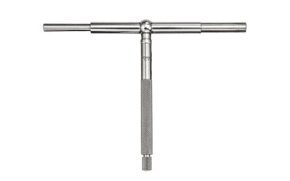 Starrett 579 Telescoping Gage is used for determining the true size of holes, slots, and recesses. The ends of both contacts are hardened and ground to a radius to allow proper clearance on the smallest hole the gage will enter. Model 579F. Range: 3-1/2" to 6" (89-150mm).