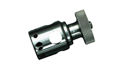 Starrett 57S Universal Sleeve Attachment. With spindle hole diameters 5/16", 3/8" (8, 9.5mm) and gripping hole diameters 9/64", 5/32", 3/16", 1/4" (3.5, 4, 4.8, 6.3mm).  Made in USA.