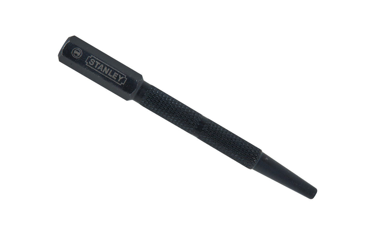 Stanley Model 58-114 ~ 4/32" Nail Set ~ Handy 1/8" nail set made by Stanley Tools, designed for setting unhardened nails below surface of wood. The nail set is fully hardened & precision-milled steel for long life, & have long beveled tips for easy nail head alignment. Square head prevents rolling when set down. 076174581140