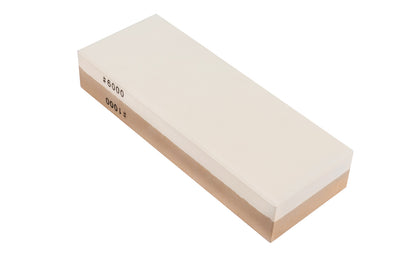 This Japanese Imanishi Double Sided Waterstone - 1000 / 6000 Grit is for sharpening carving tools, knives, planes, & kitchen knives, etc. This combination whetstone has a 1000 grit side for general sharpening, & a 6000 grit side for finish sharpening. Includes a rubber mat. Soak stone in water before use.