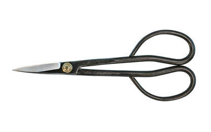These Japanese Koeda-Kiri Hasami Shears are high quality snips great for Bonsai, bud cutting, floral thinning, & multi-purpose outdoor garden work. The body is long & narrow. Very good for trimming inside dense foliage. Made of high carbon steel, the cutting edges are sharp & cut nicely. Bonsai Snips. Made in Japan. 