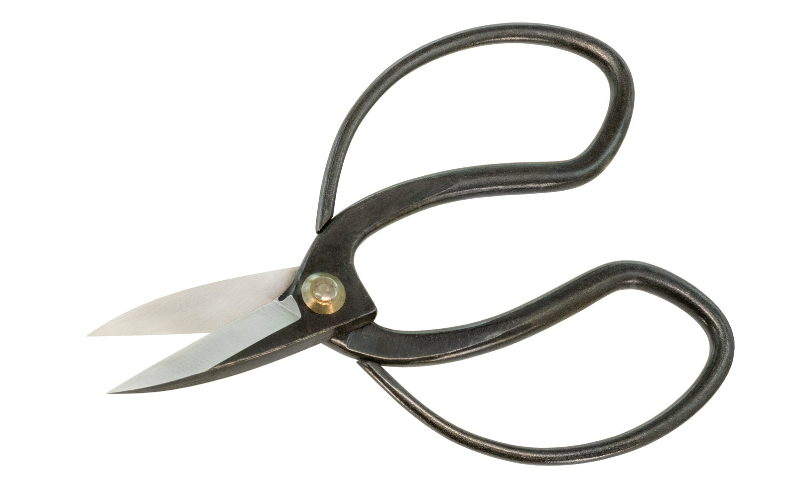 These Japanese Satsuki Hasami Shears are high quality snips for Bonsai, bud cutting, floral thinning, & other multi-purpose outdoor garden work. Made of high carbon steel, the cutting edges are sharp & cut nicely. Large handles for a good grip. Works excellent for thinning & defoliating Bonsai. Made in Japan.