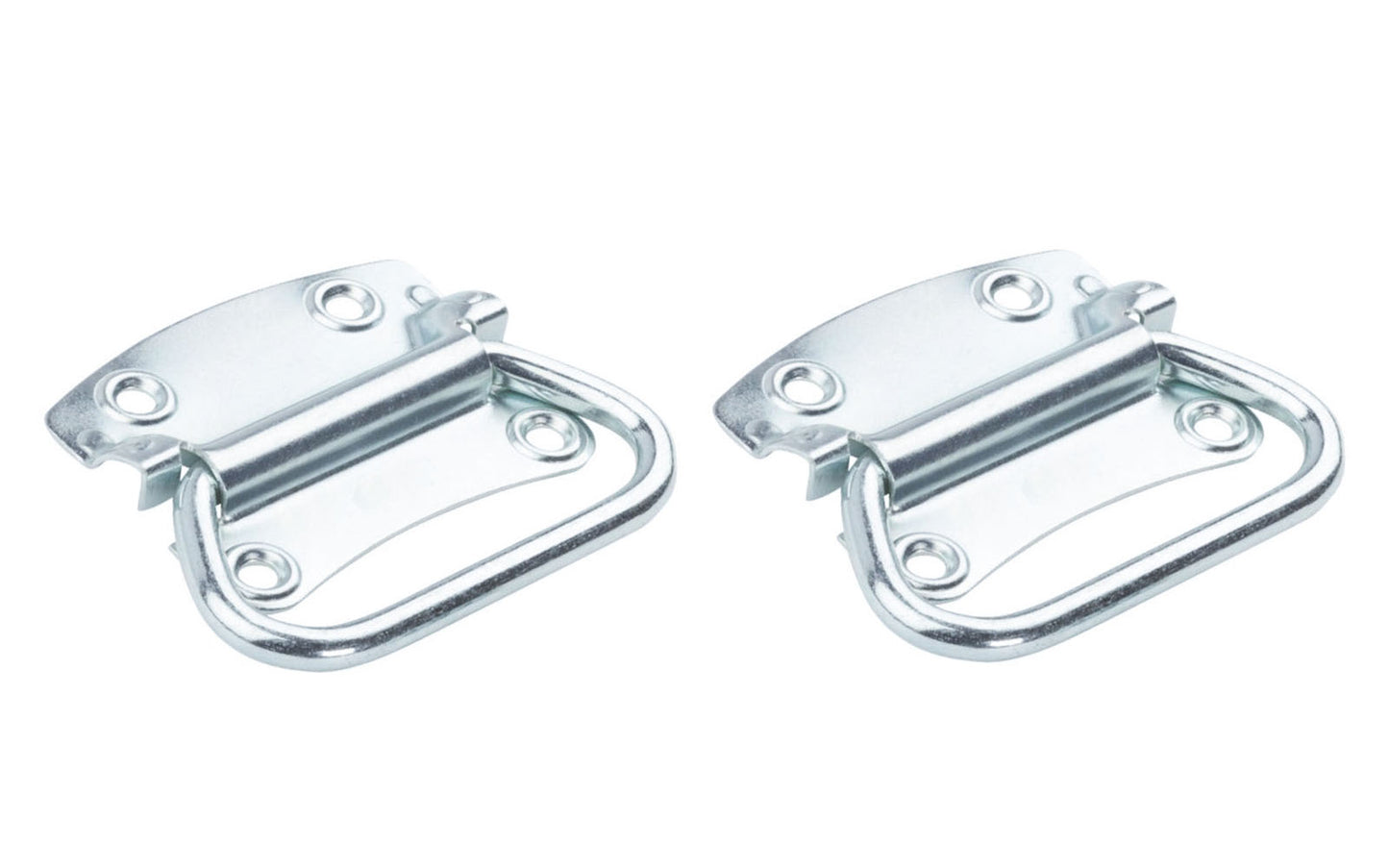 This 3-3/4" chest handle is made of cold rolled steel. Designed for smaller chests & boxes. Zinc-plated steel. Sold as two handles in pack. 